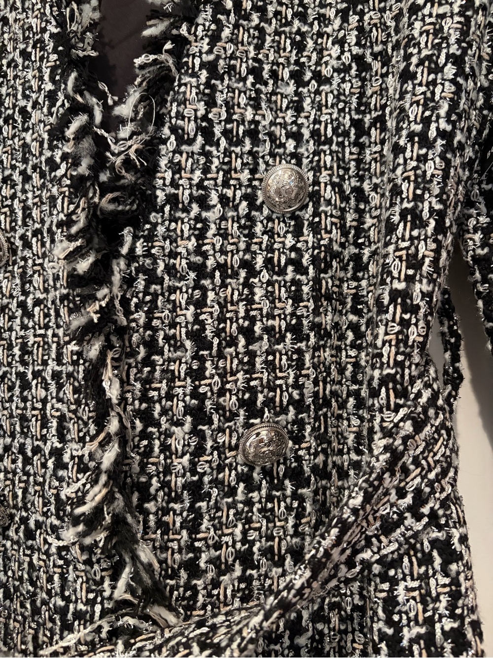 NWT Boston Proper Metallic Tweed Tie Waist Duster - Picture 12 of 16